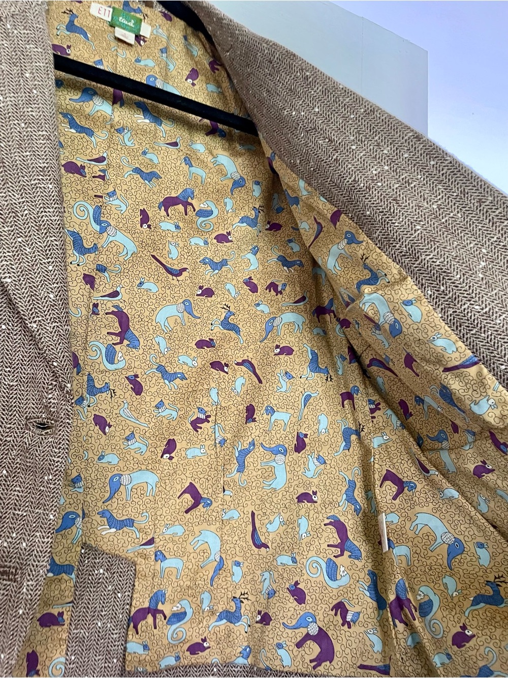 Tweed Blazer with Suede Elbow Patches - Picture 9 of 12